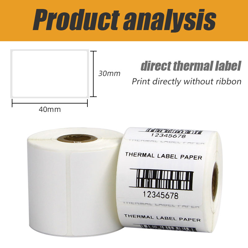 Custom Direct Thermal Label Portable Label Printer Paper Label Paper