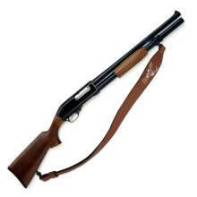 TOURBON Leather Deer Head Rifle Gun Sling Strap - Brown (With Swivels)