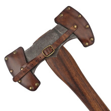 TOURBON Leather Double Edged Axe Cover Adjustable Hatchet Head Sheath