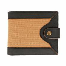 TOURBON Canvas and Leather Mens with Wallet Coin Pocket and Credit Card Pouch