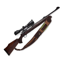 TOURBON Tactical Hunting Rifle Sling Gun Belt Cartridges Ammo Holder Pouch Shoulder Strap Swivels