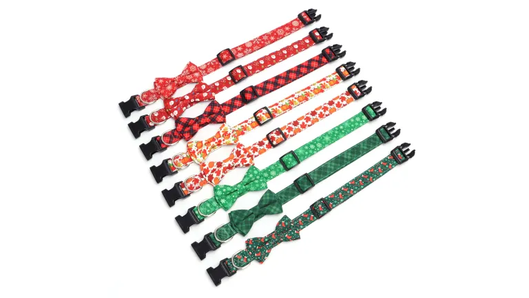 Collier De Noël Pour Chien Avec Clochette - Réglable, Rouge, Tailles S à L