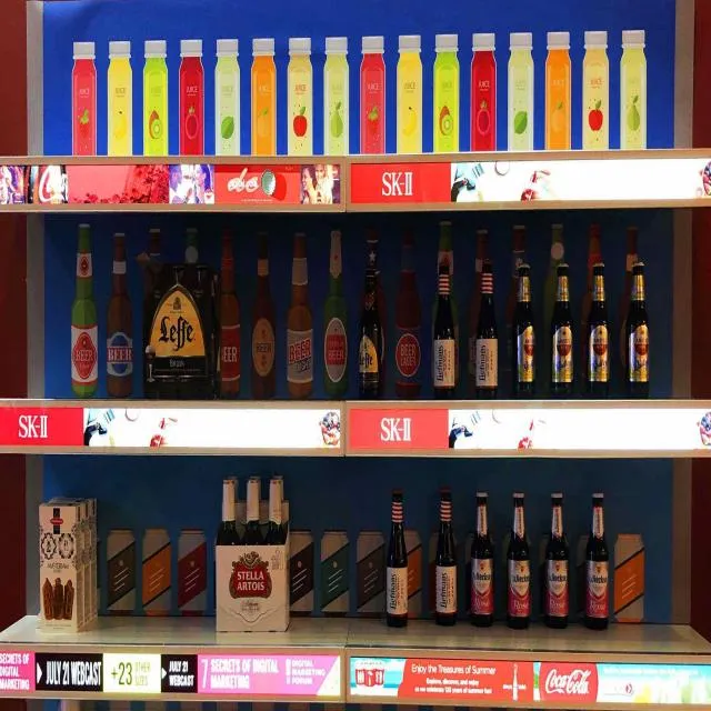 Scaffale per interni silenzioso per centro commerciale personalizzato Display a LED trasparente per armadietto fisso | Enbon China