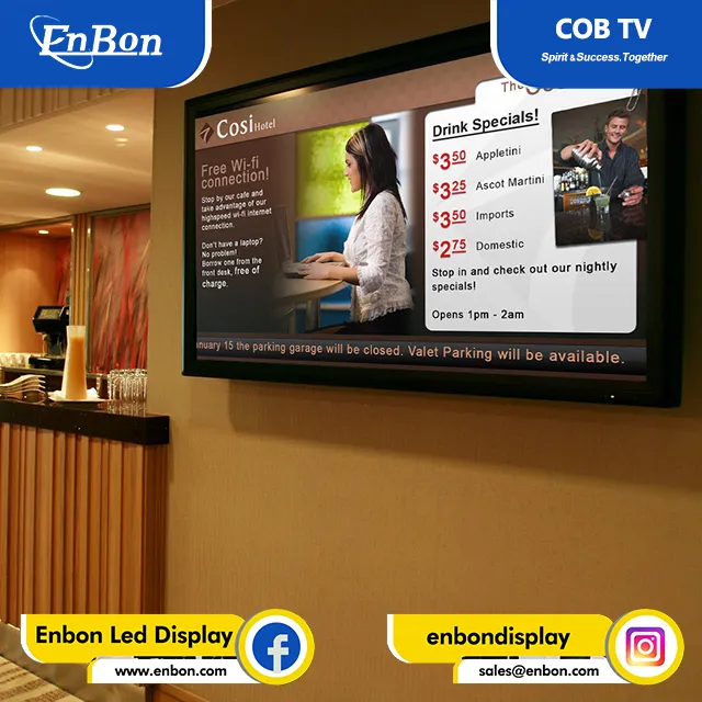低価格 固定設置 COB TV シリーズ デジタルサイネージ ビッグウォール 屋内用 LED スクリーン |中国からの製造業者 |エンボン
