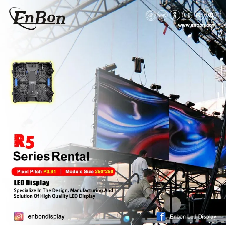 R5 Series Giant Waterproof Stage Led Video Wall Panel Screen لسعر الحفل P3.91 تأجير شاشة LED خارجية