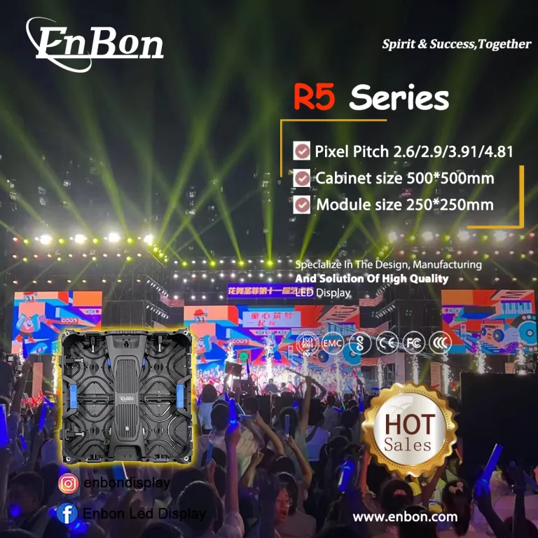 أفضل جودة شاشة عرض إيجار LED P4.81 شاشة أرضية داخلية حامل عرض لوحة إعلانات | Enbon