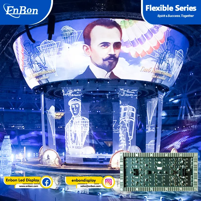 P2 P2.5 P3 pantalla de visualización de pared de vídeo LED flexible suave curvada para uso en tiendas de exposición | fabricante de China | Enbón