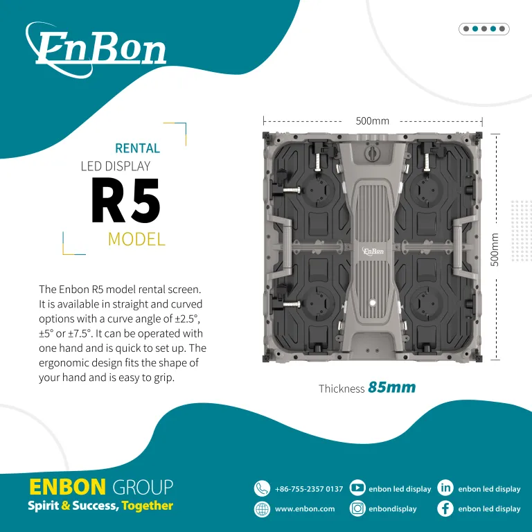 ผนังวิดีโอติดผนัง HD กันน้ำ เช่าจอแสดงผล LED แบบพกพา | Enbon China