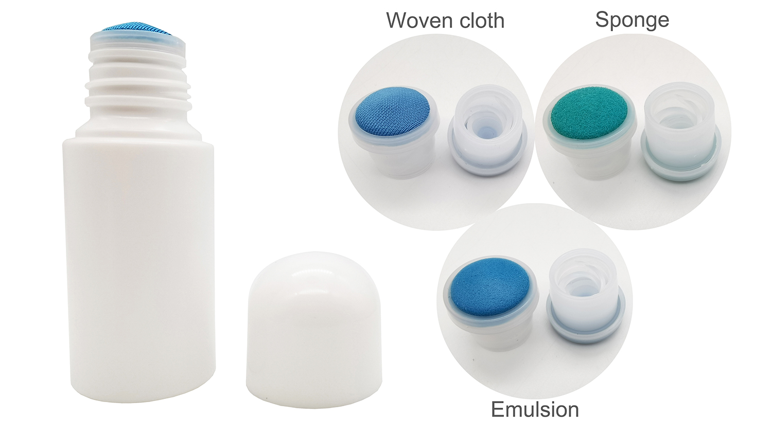 50ml Refillable Plastic Sponge Head Applicator Bottle