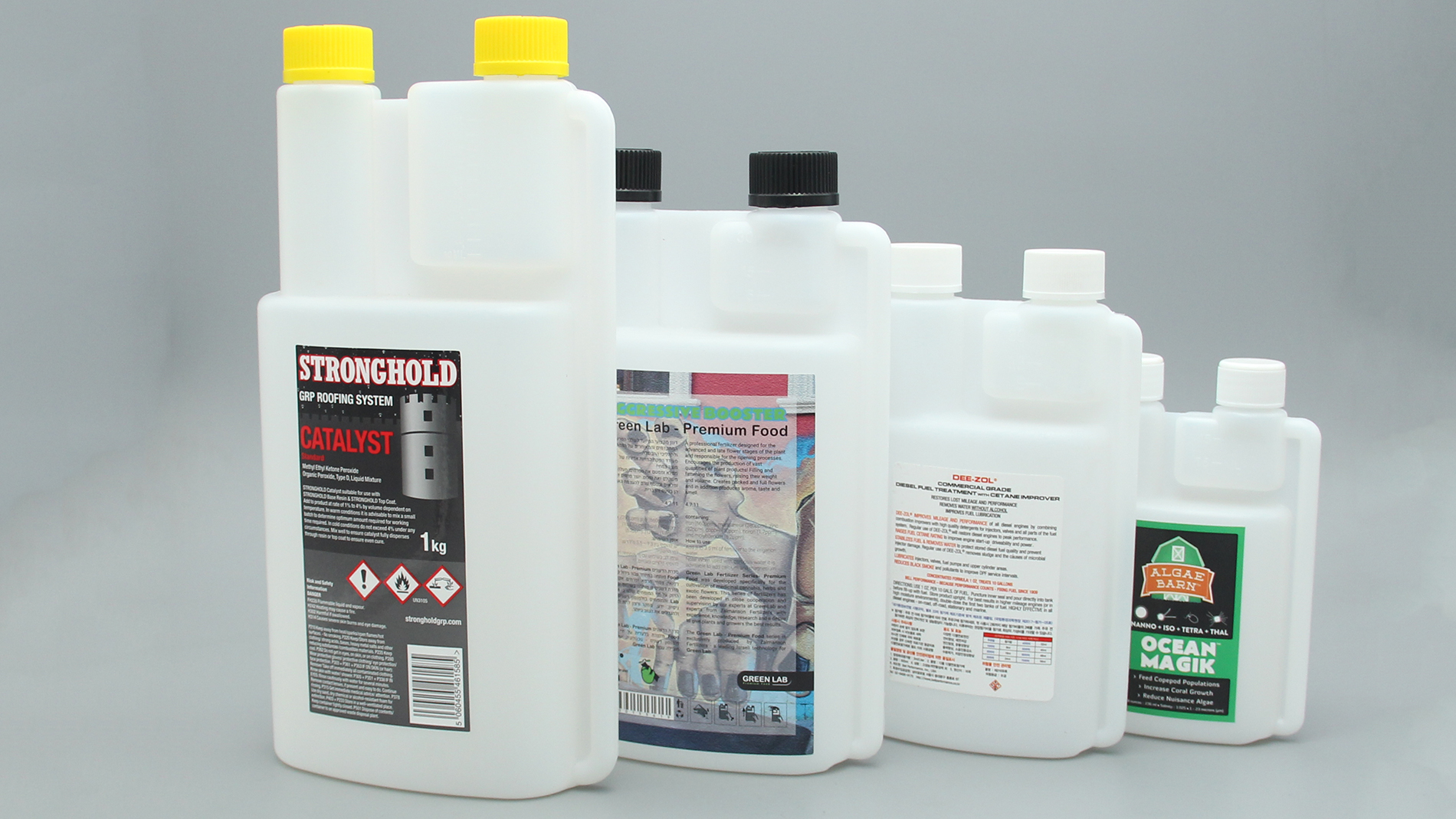 64 oz Dual Chamber Plastic Dispenser Twin Neck Bottle