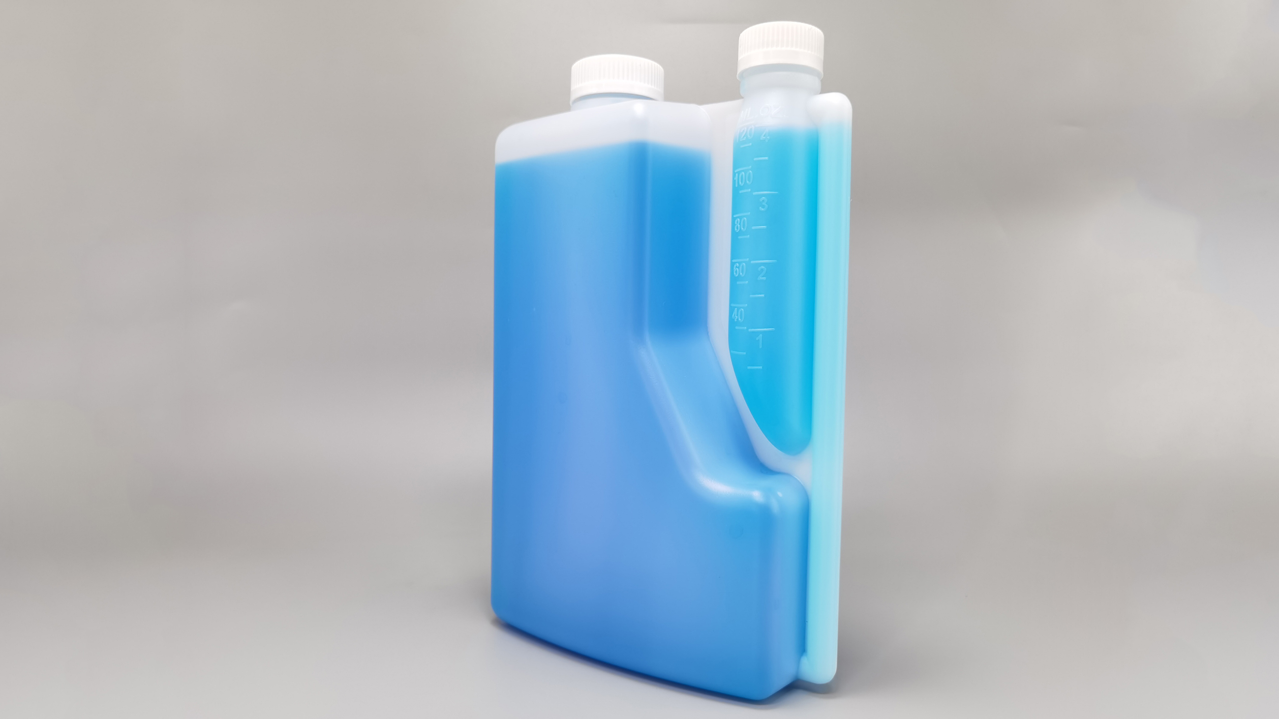64 oz Dual Chamber Plastic Dispenser Twin Neck Bottle