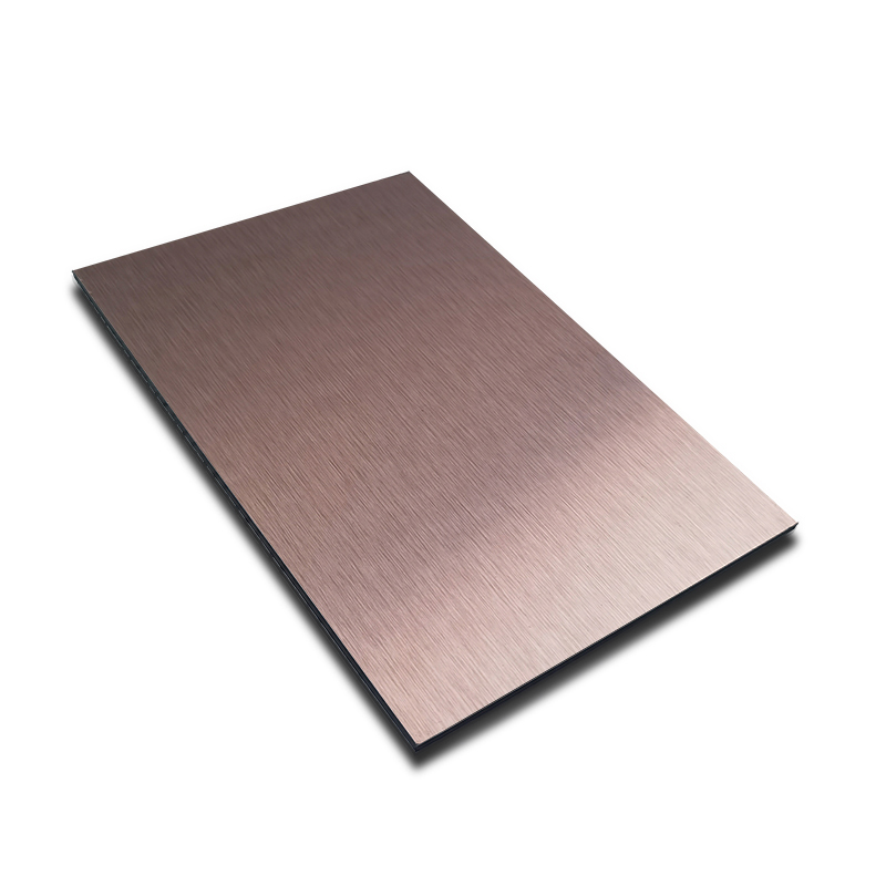 Brown copper brushed aluminum composite panel