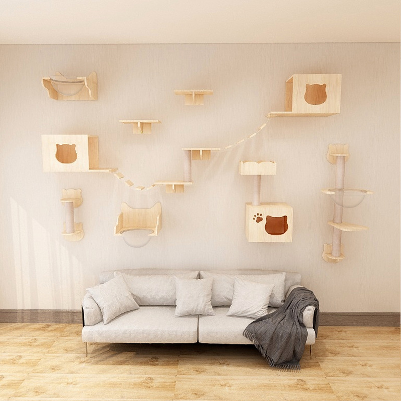 Customized cat tree wall toy mounted manufacturers From China Halflypets