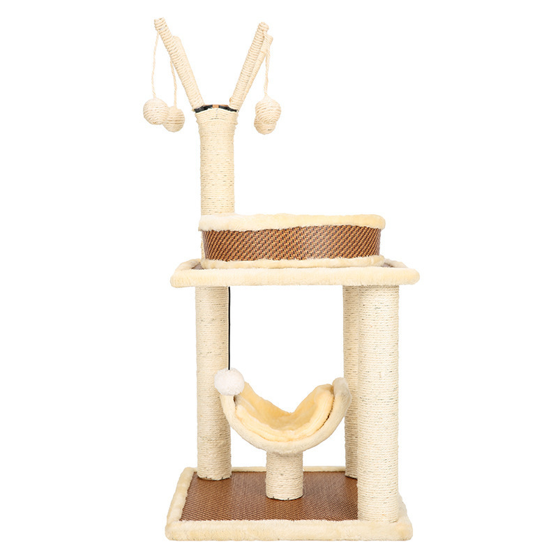 Best cat tree with rattan mat Company Halflypets