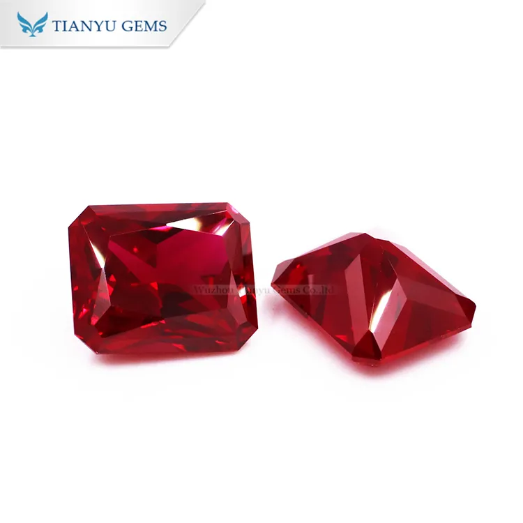Anello In Argento 925 Con Rubino Creato In Laboratorio – Fatto A Mano, Misura US 8 – Colore Rosso
