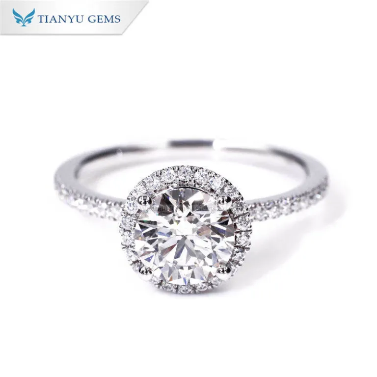 Bague De Fiançailles Or Blanc 14k Avec Diamant Simulé 2.60 Carats - Taille US 8.5, Personnalisable, Neuf