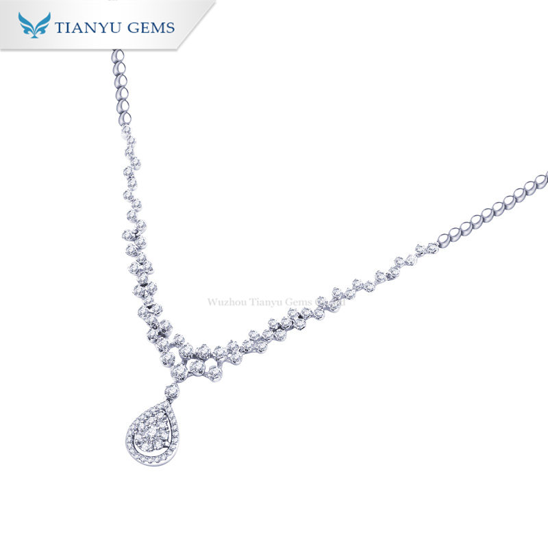 Tianyu Gems Wholesale Moissanite Jewelry New Fashion Necklace K White