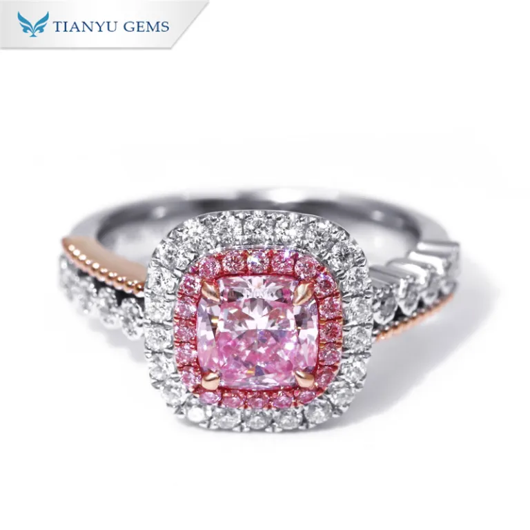Tianyu 宝石 IGI 証明書クッション カット 1.1ct ファンシー ピンク 