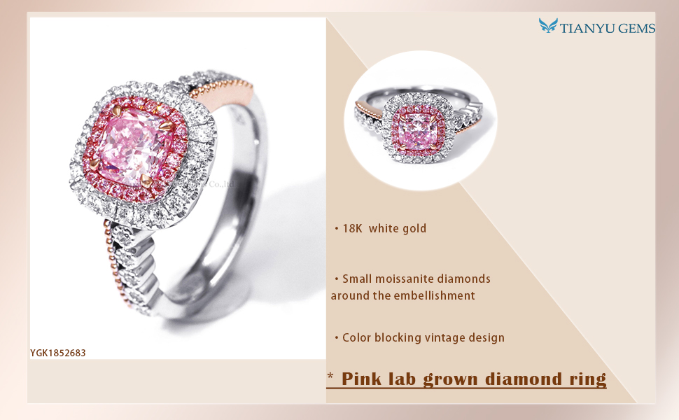 Tianyu 宝石 IGI 証明書クッション カット 1.1ct ファンシー