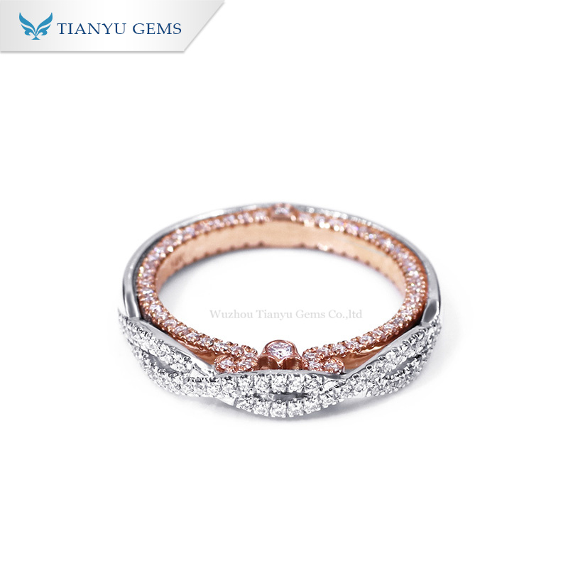 Tianyu Gems Moissanite White Rose Gold K K Engagement Ring Tianyu