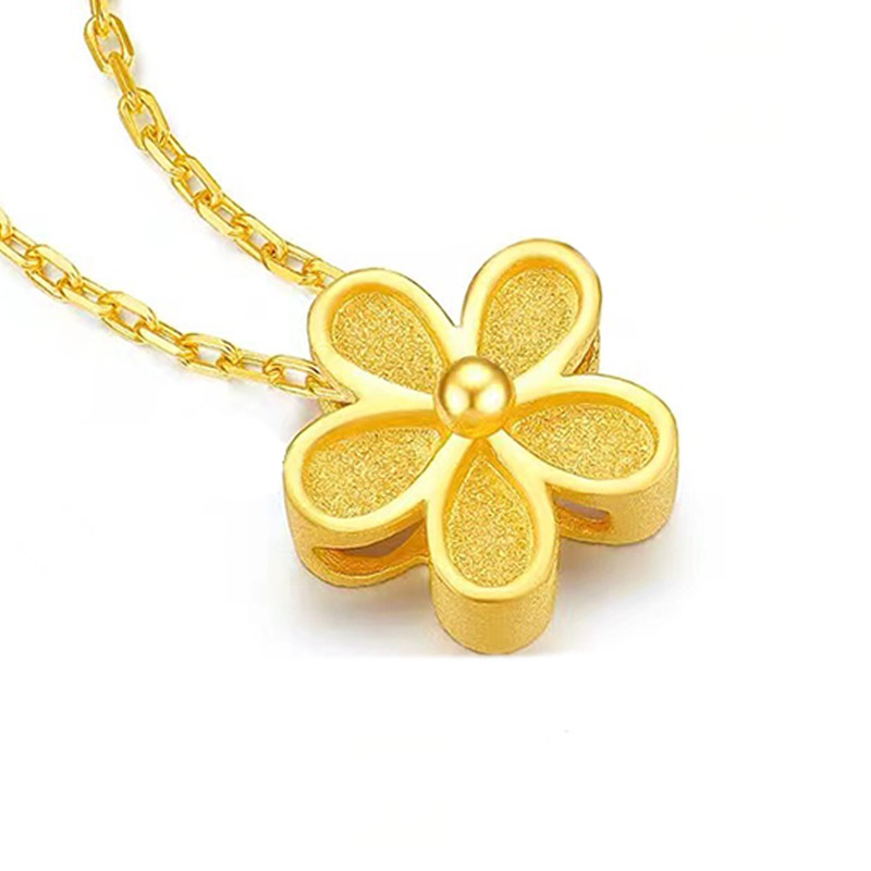 Tianyu Gems customed 24k gold jewelry fashionable and generous flower