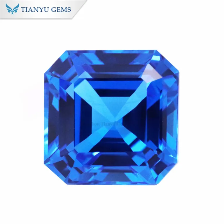 Pierre Précieuse Cabochon En Cristal Bleu Royal Enduit Titane - 100 Carats - Création Labo