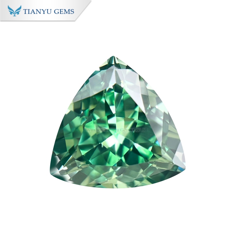 Loose Gemstone 5.67 Ct Natural Green Sapphire Birthstone Transparent For Jewelry Use Trillion Shape GIL Certified AAA+ Quality Ceylon on sale Gems