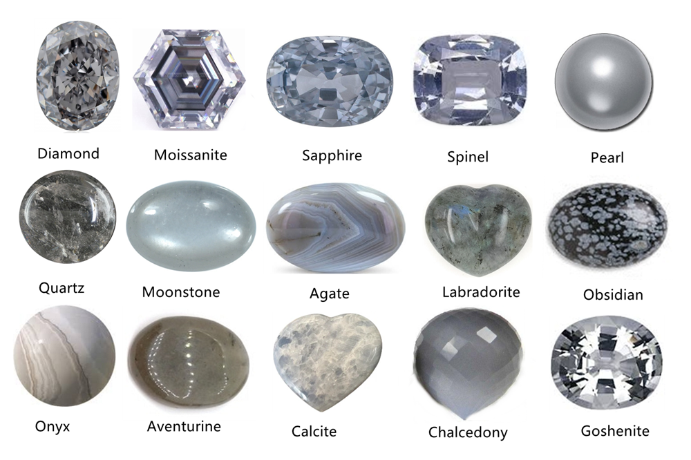 Top 15 Popular Grey Gemstone Types Tianyu gems