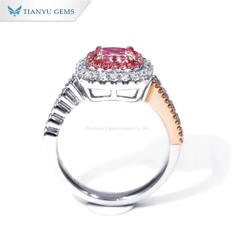 Tianyu 宝石 IGI 証明書クッション カット 1.1ct ファンシー ピンク 