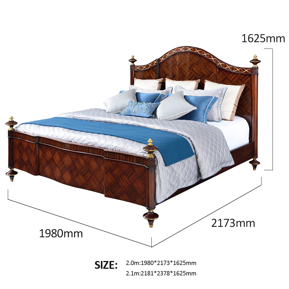 Luxury European Style Villa Bedroom Furniture Set Bed