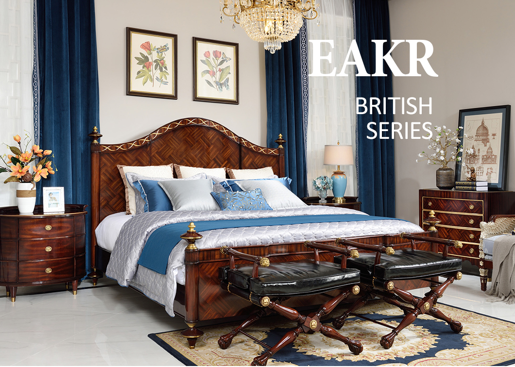 Luxury European Style Villa Bedroom Furniture Set Bed