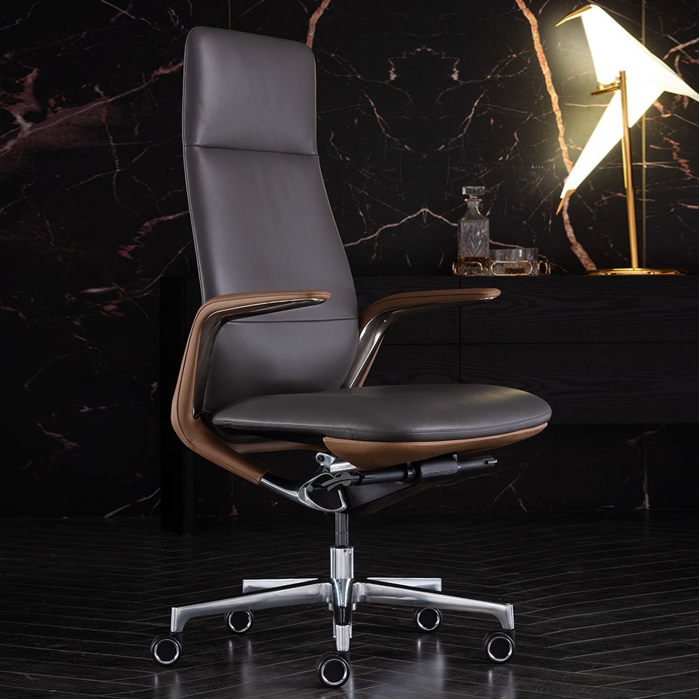 EKAR Design Patent Executive Modern Leather Office Chair M5 Serves