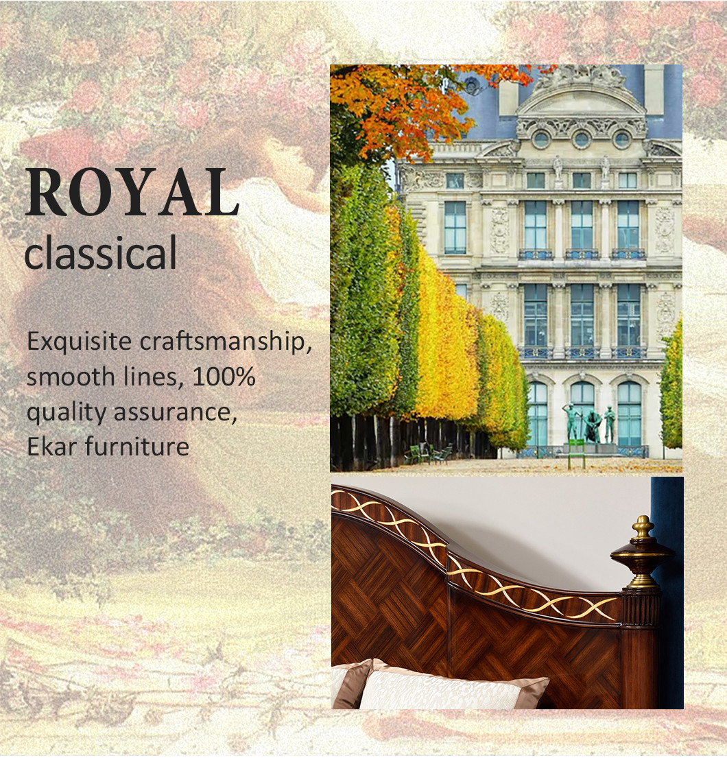 Luxury European Style Villa Bedroom Furniture Set Bed