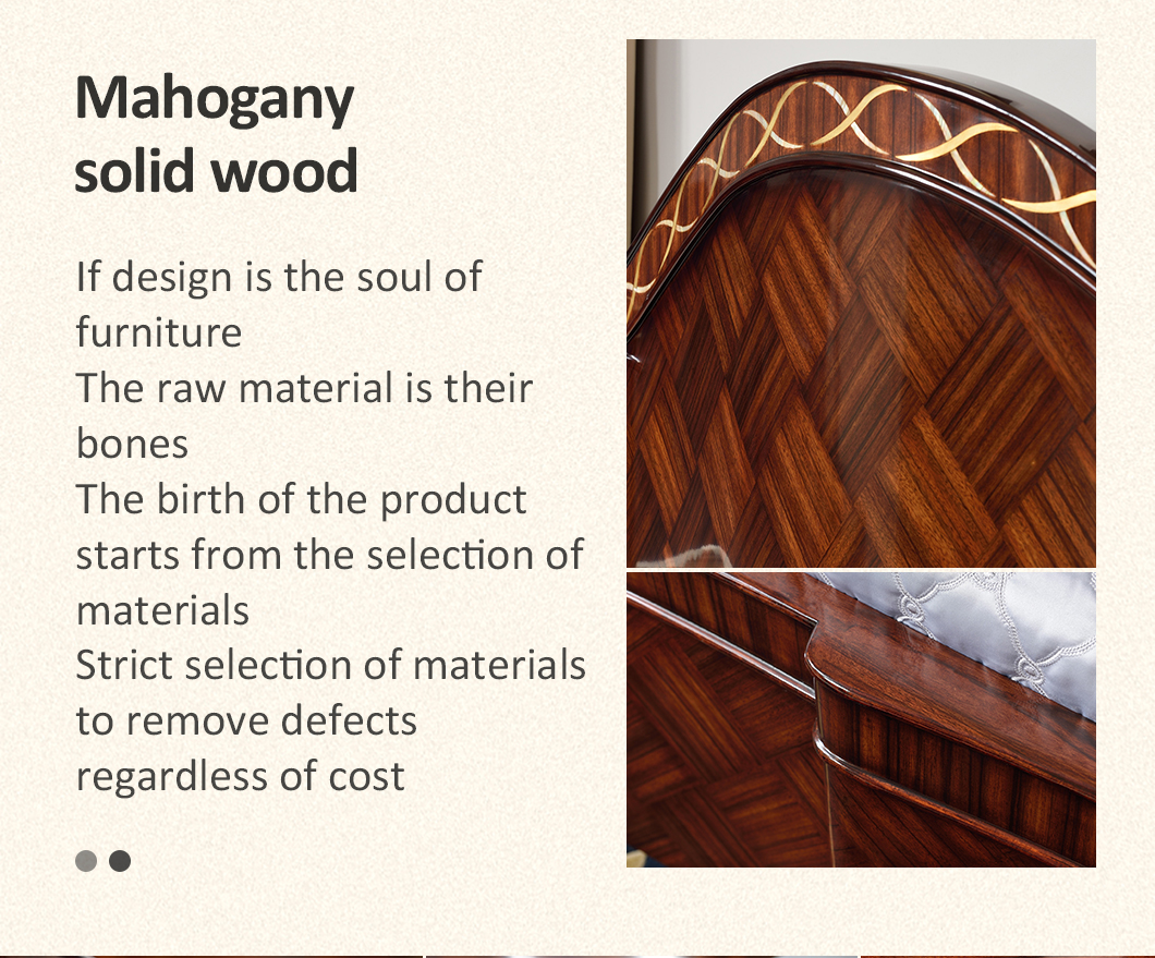 Luxury European Style Villa Bedroom Furniture Set Bed