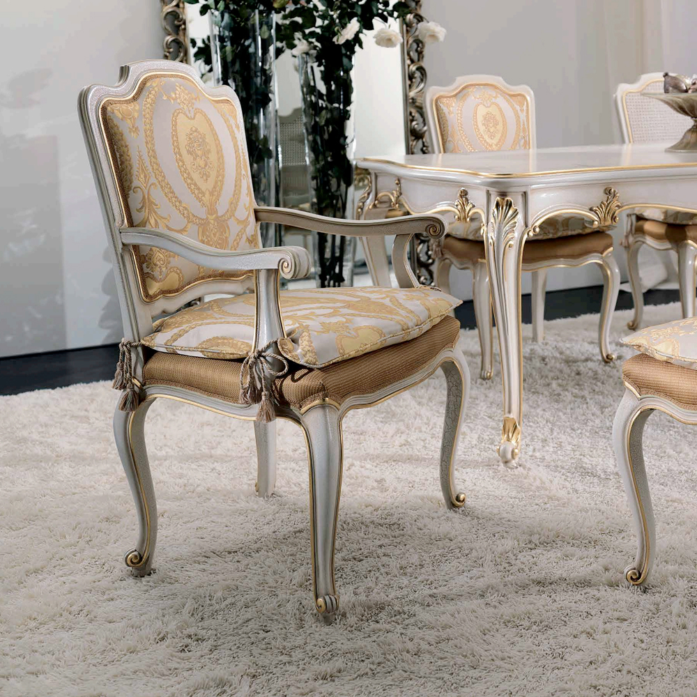 Luxury Long Dining Table Sets Wood Carving MultiPerson ART.2547