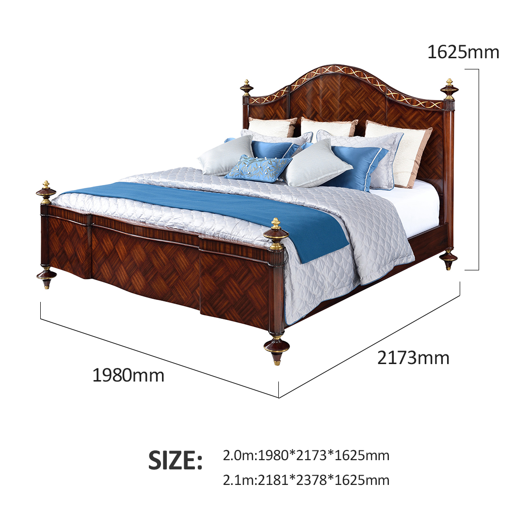Luxury European Style Villa Bedroom Furniture Set Bed