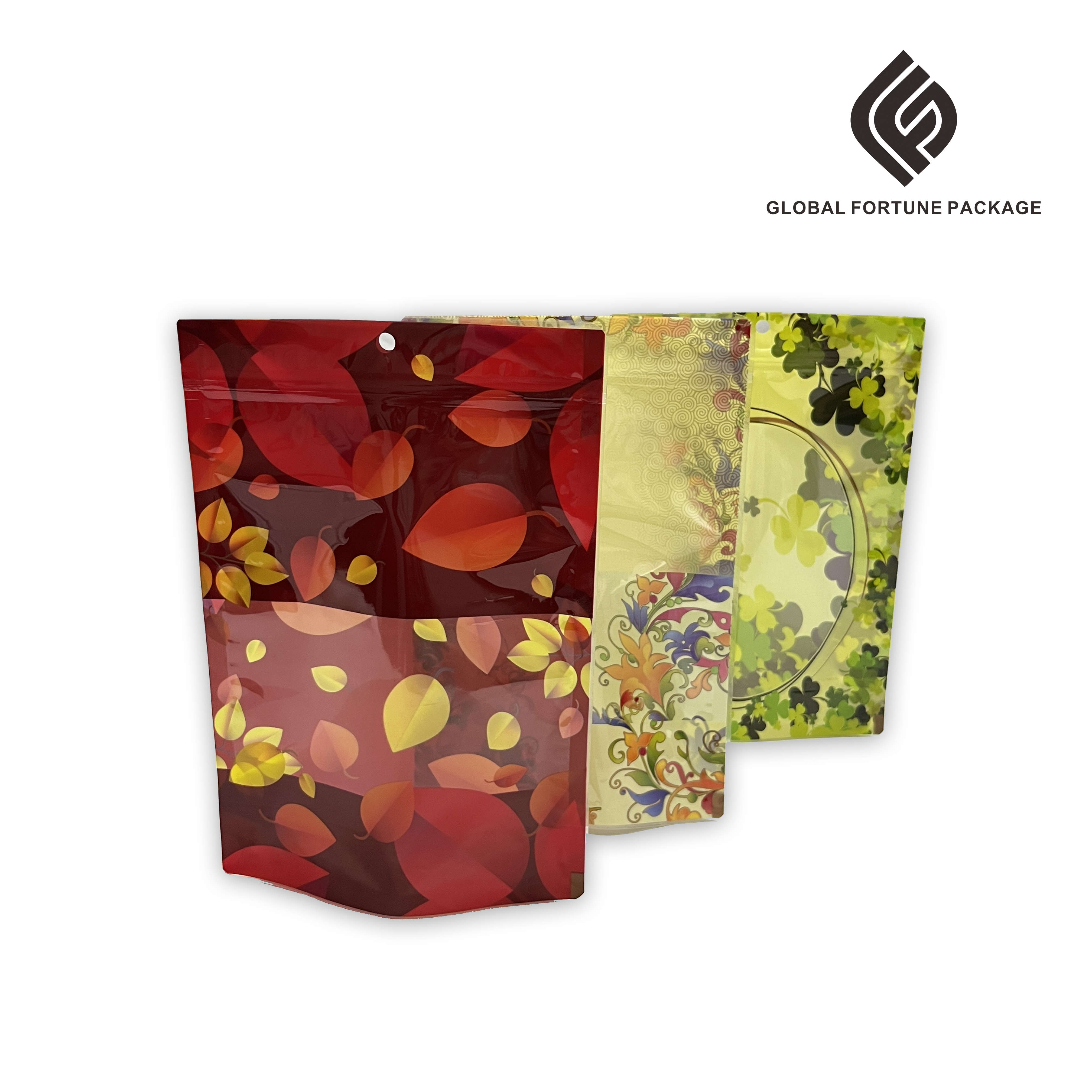 Stand Up Zipper Tea Coffee Bag Dried Food Plastic Bag Eco Friendly