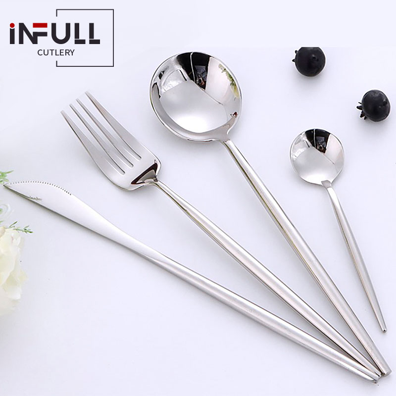 Full Hammered 18/8 Black Cutlery Set Stainless Steel Flatware