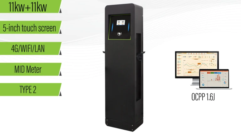 EVJUICION 10M Chargeur Type 2 programmé avec écran 8-16A 3.6KW