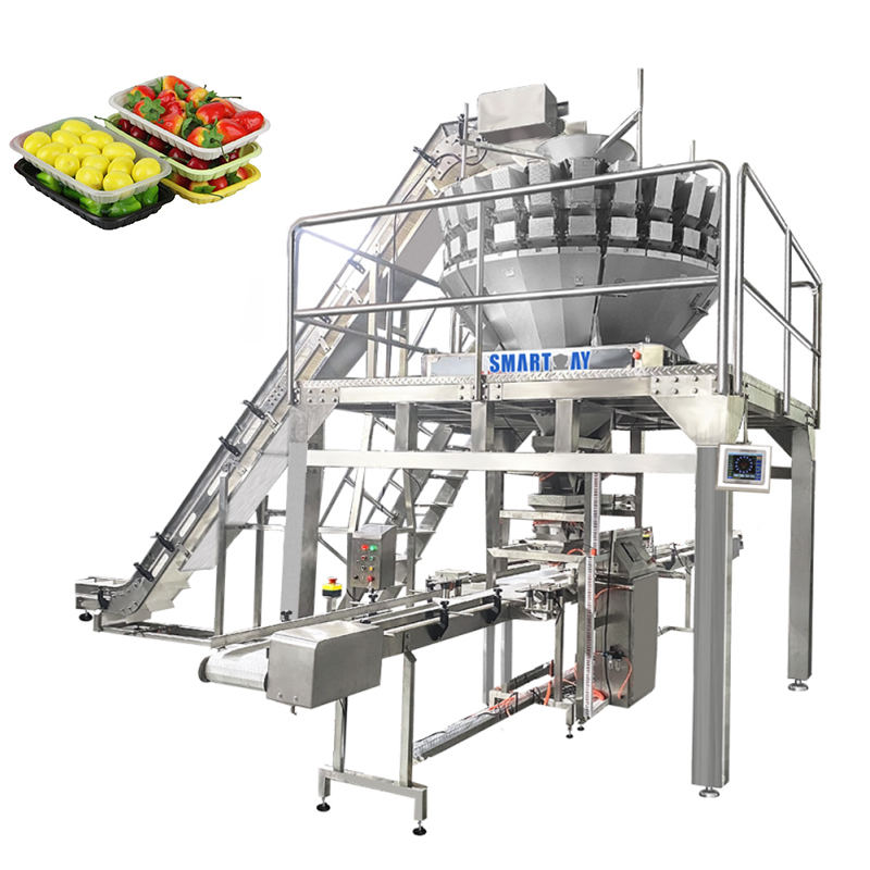 Multi function weighing filling multihead weigher cherry clamshell packing machine blueberry packaging machine