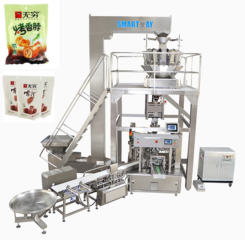 High precision chicken claw pre-made bag packaging machine duck neck doypack packing machine for beef tendon
