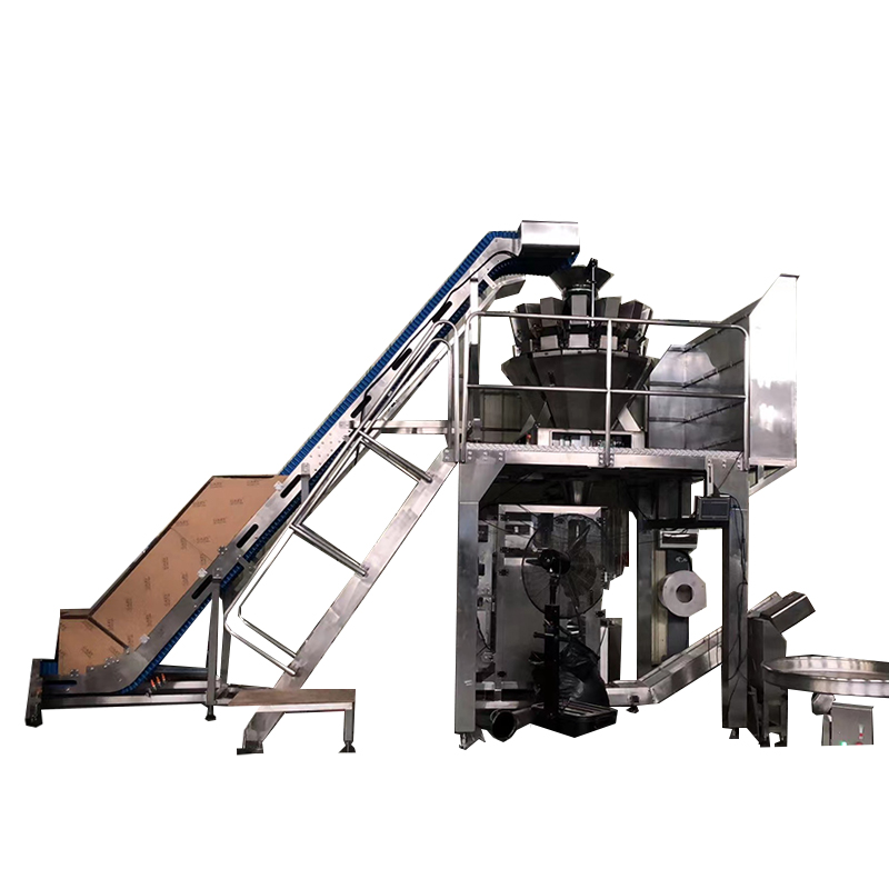  ម៉ាស៊ីនវេចខ្ចប់សាឡាដជាមួយឧបករណ៍ទម្ងន់ពហុក្បាល