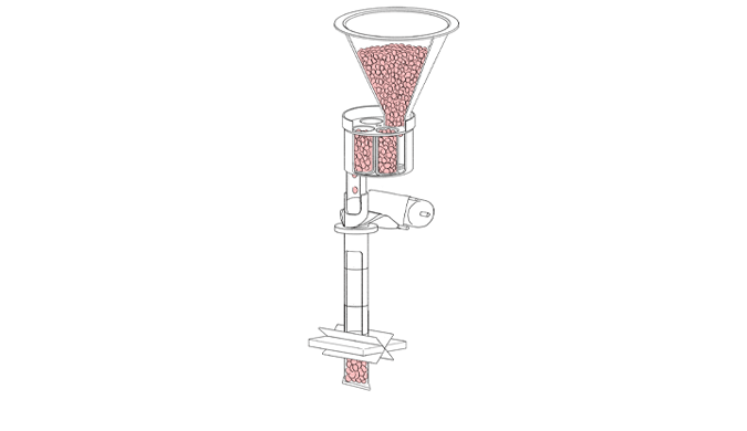 volumetric cup filling machine