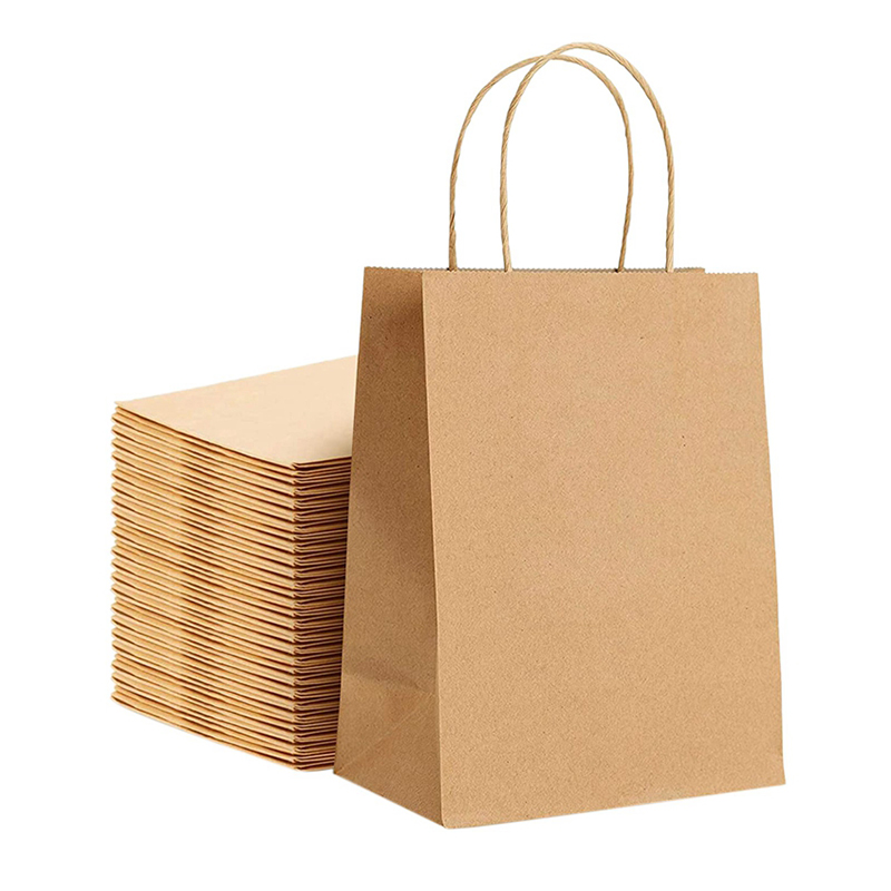 Paper Bag With Handle-paper Shopping Bag Brown Kraft Paper Bags For ...