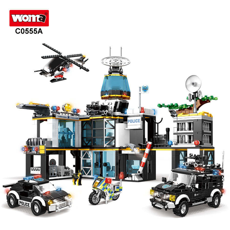 S.W.A.T Police Building Set with Police Station, Cars, Helicopter