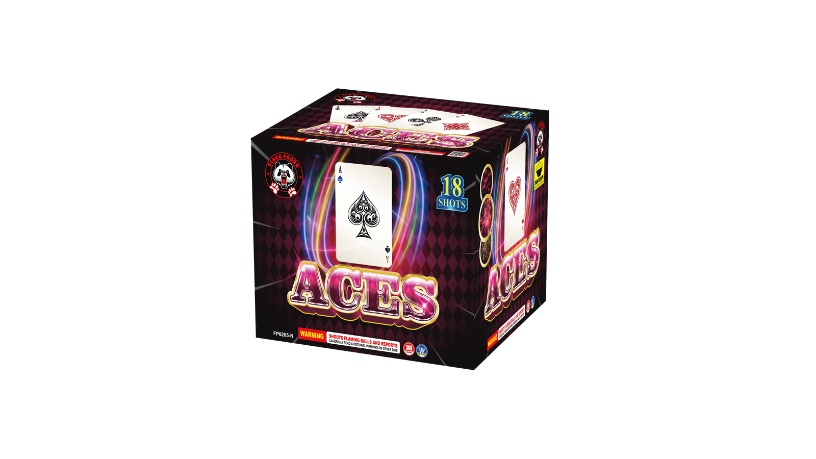2025 season 18 shots 500 gram cakes fireworks FP6205-N ACES from