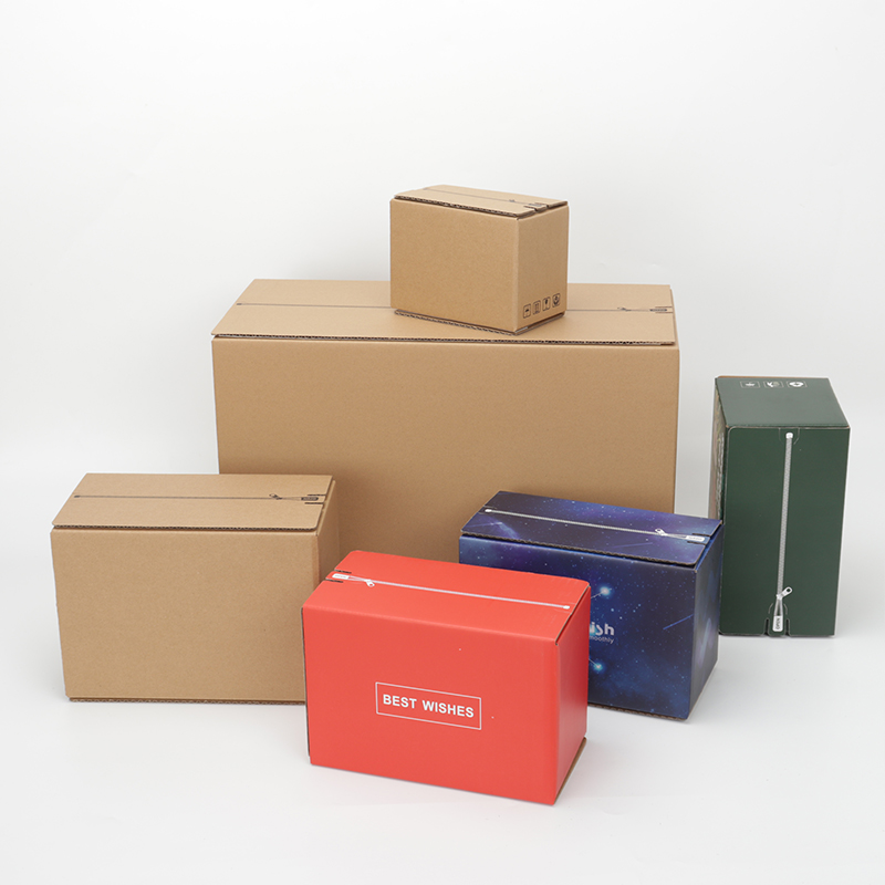 China Wholesale Color Corrugated Zipper Carton box Three