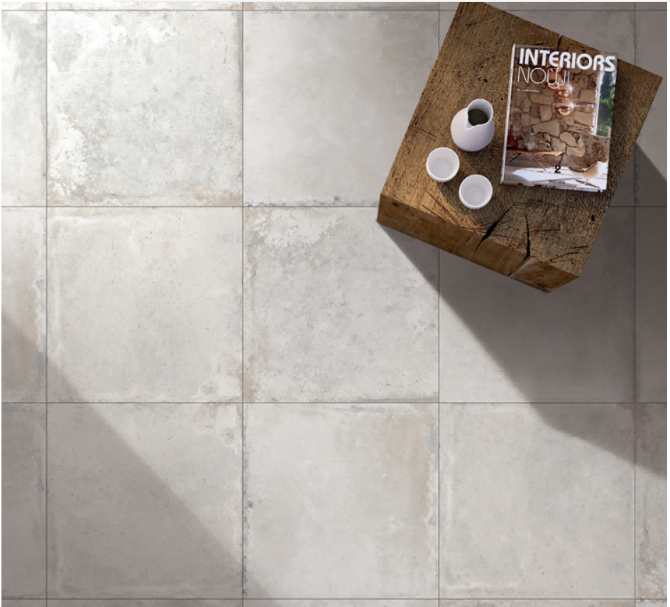 light grey cement look full body gray rustic tile
