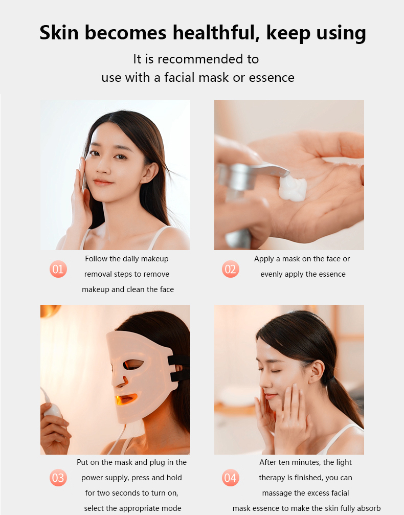 led mask before and after