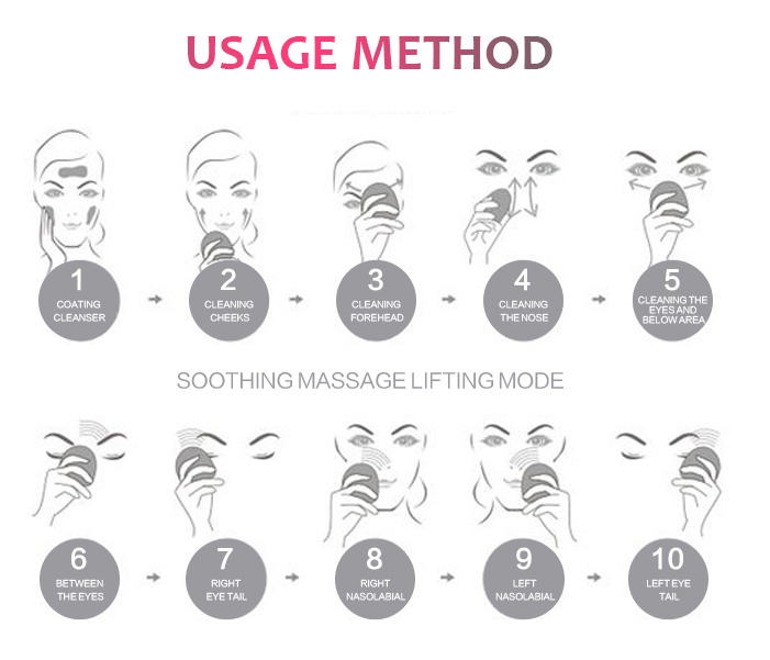 powered facial cleansing brush silicone